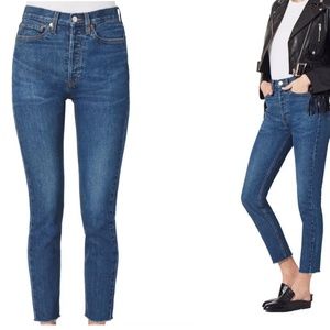 Re/done Originals STRETCH HIGH RISE ANKLE CROP NWT